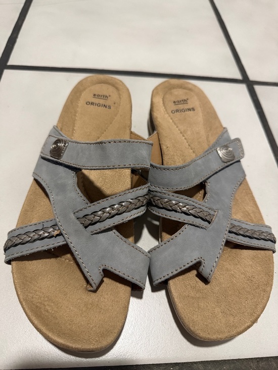 Earth Origins Shoes - Sandalias Earth Origins Comfort Azul Claro Talla 7.5W Ancho Casual